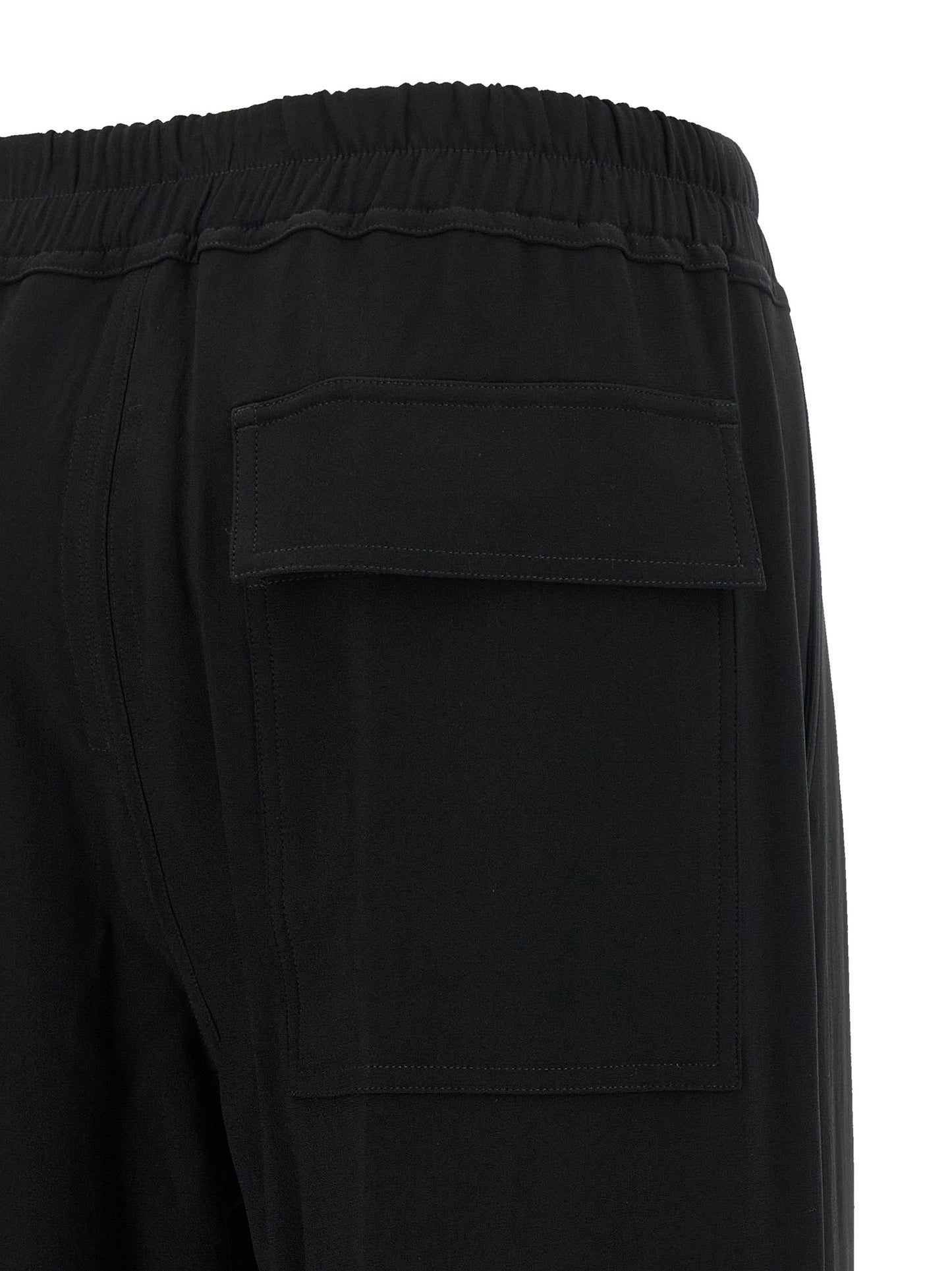 Rick Owens Black Viscose Casual Pants