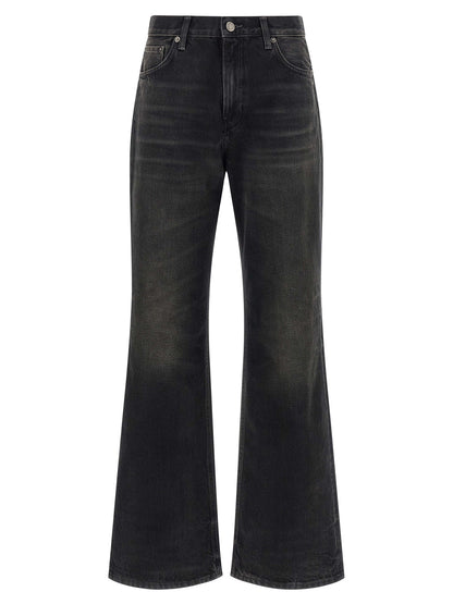 Haikure Black Cotton Flared Jeans