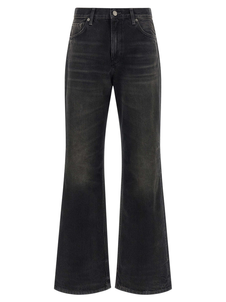 Haikure Black Cotton Flared Jeans