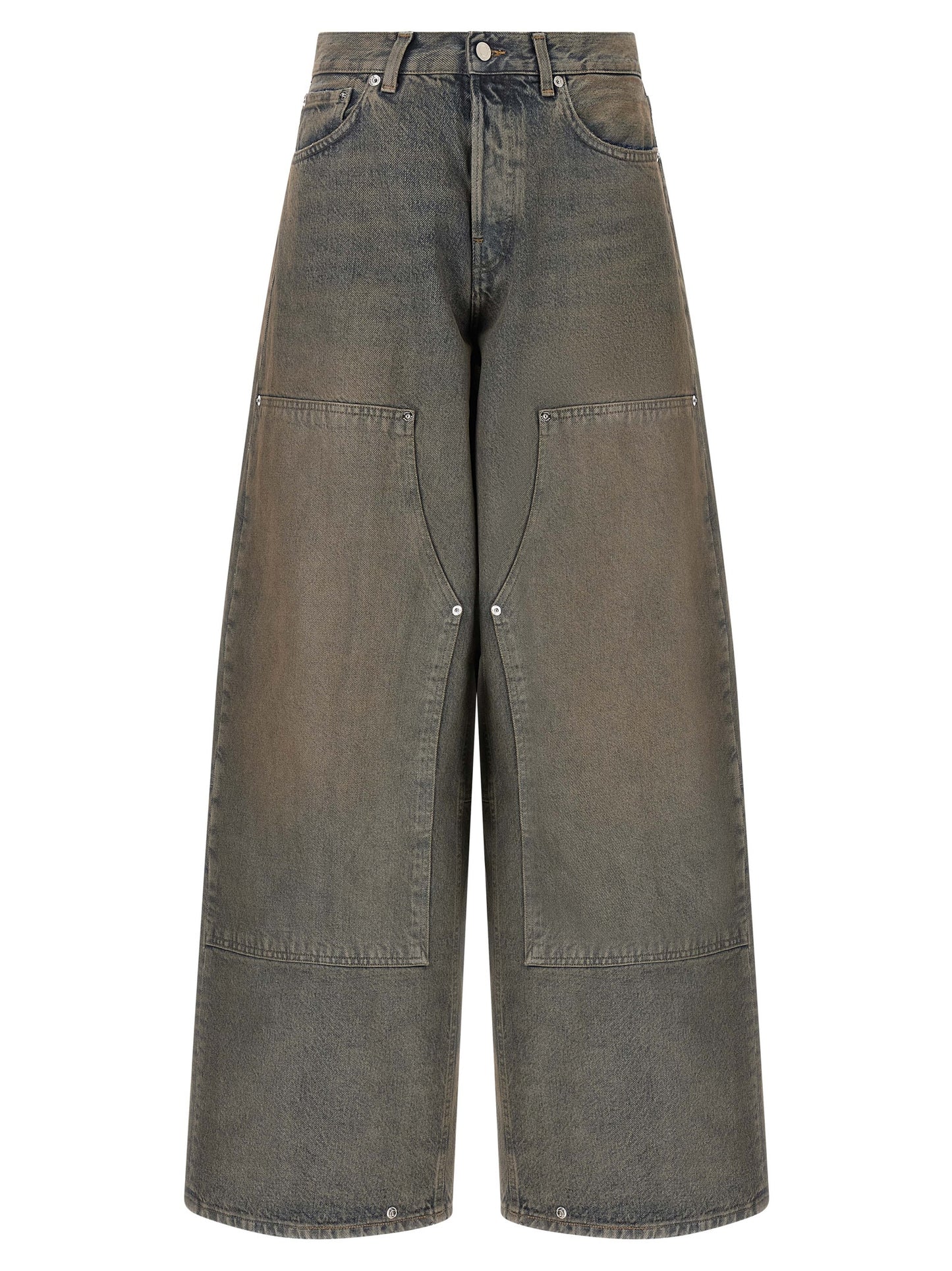 Haikure Blue Cotton Relaxed Fit Jeans