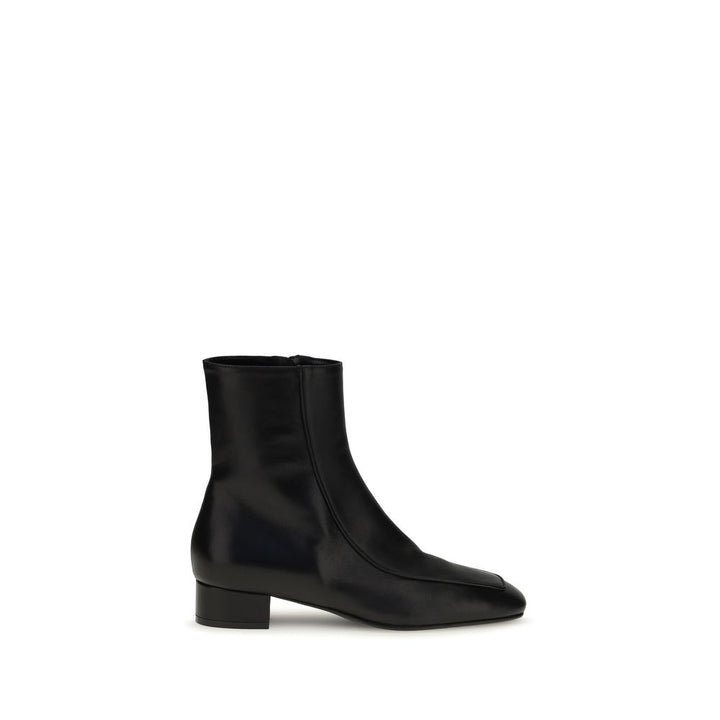 Herbert Levine Black Calf Leather Bos Taurus Ankle Boots