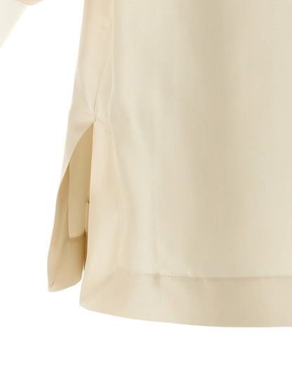 Loulou De Saison Beige Silk Blouse