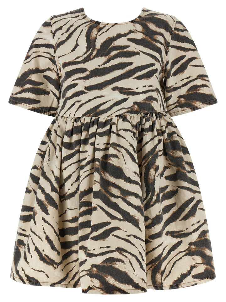 Ganni Multicolor Organic Cotton Short Dress