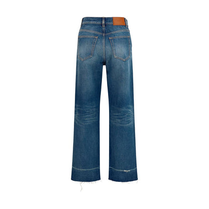 Chloé Blue Cotton Bootcut Jeans