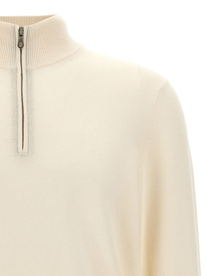 Brunello Cucinelli White Cashmere Cardigan