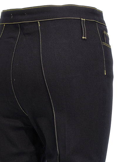 Nensi Dojaka Black Cotton Slim Fit Jeans