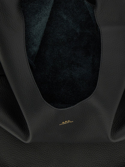 A.P.C. Black Calfskin Shoulder Bag