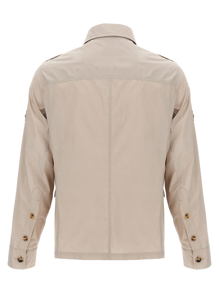 Brunello Cucinelli Beige Cotton Full-Length Jacket