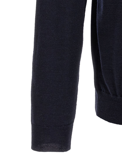 ZANONE Blue Virgin Wool Polo Shirt