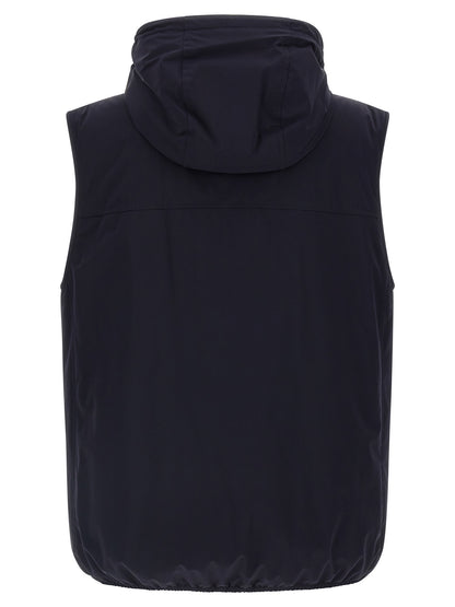 Brunello Cucinelli Blue Polyamide Sleeveless Jacket