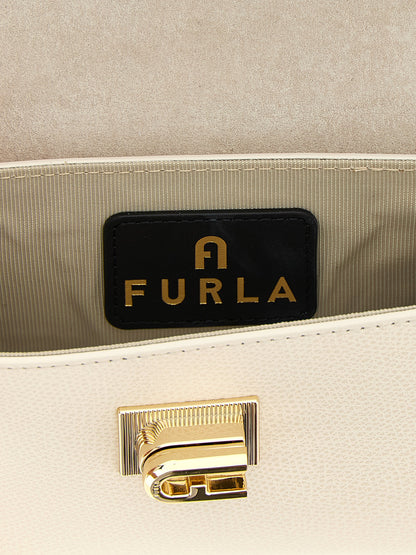Furla White Leather Crossbody Bag