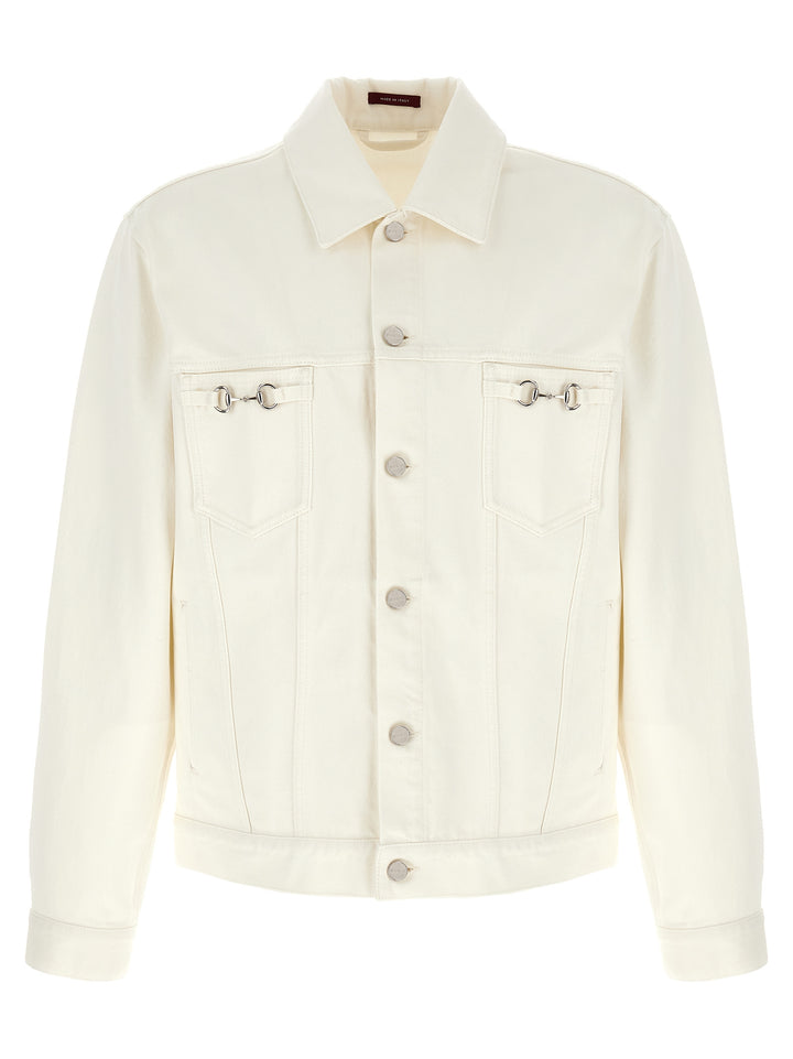 Gucci White Cotton Denim Jacket