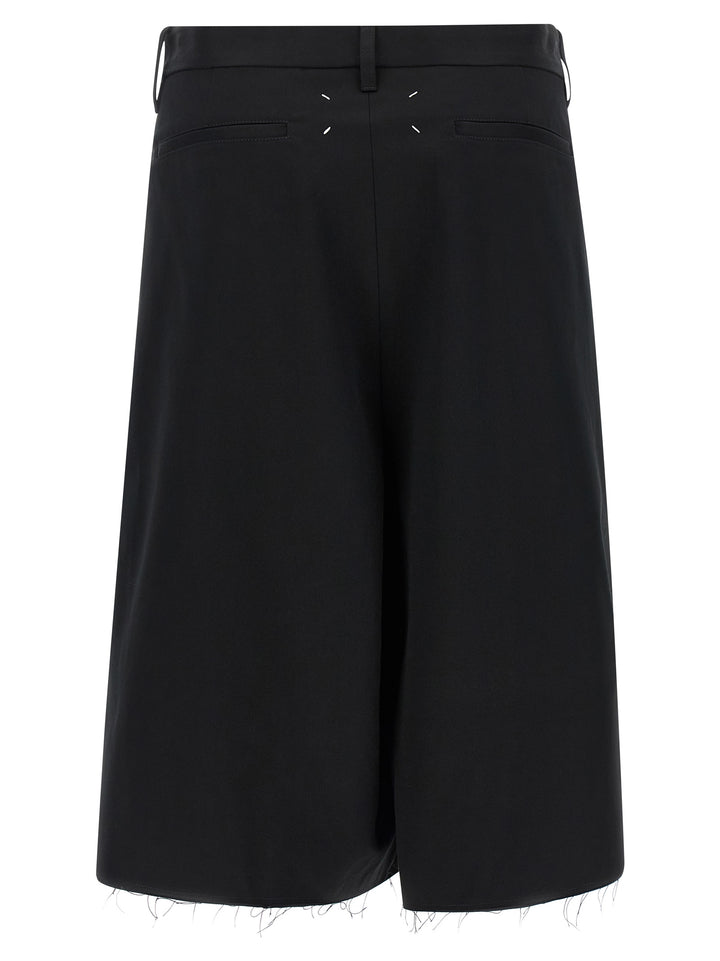 Maison Margiela Black Cotton Bermuda Shorts
