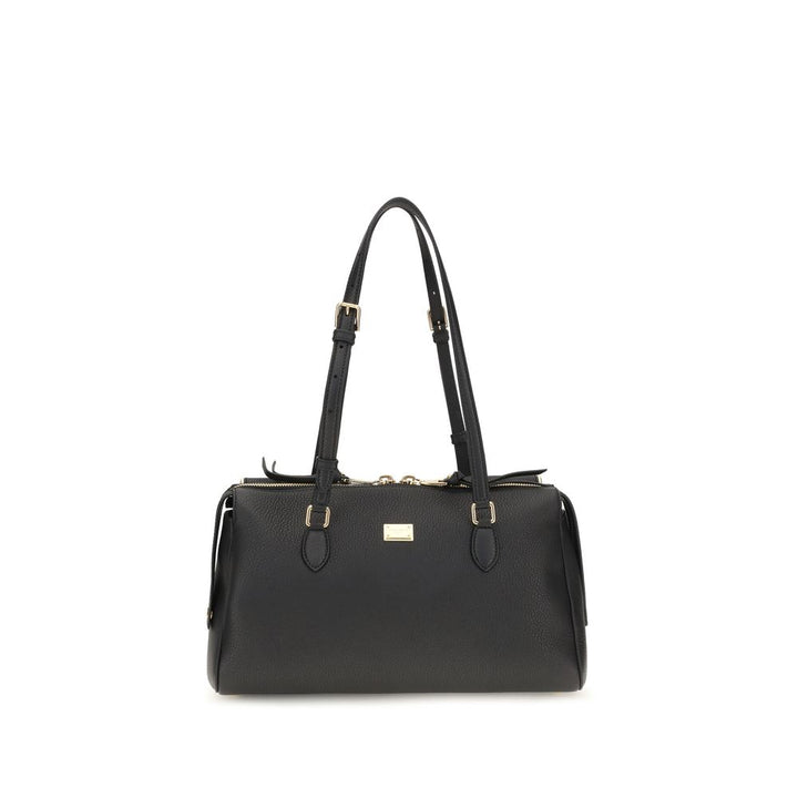 Dolce & Gabbana Black Calf Leather Bos Taurus Shoulder Bag