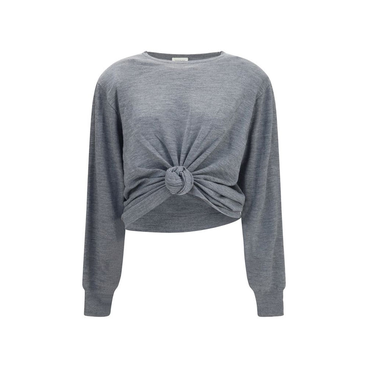 Magda Butrym Gray Wool Oves Aries Long Sleeve T-Shirt