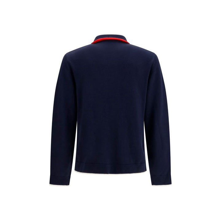 Casablanca Blue Wool Oves Aries Full-Length Jacket