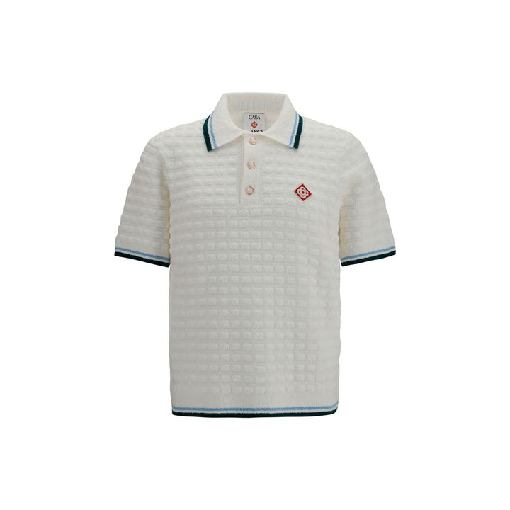Casablanca White Cotton Polo Shirt