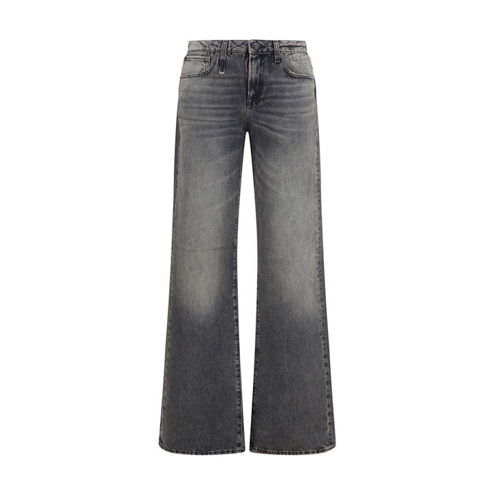 R13 Gray Cotton Straight-Leg Jeans
