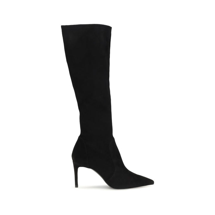 Stuart Weitzman Black Calf Leather Bos Taurus Boots