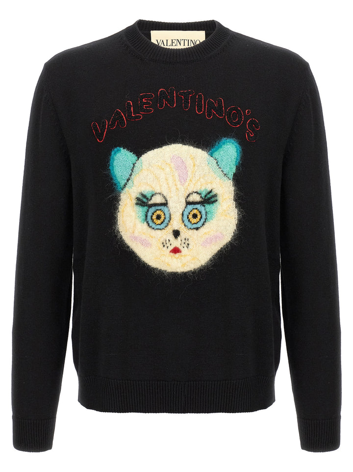 Valentino Garavani Black Cotton Cardigan
