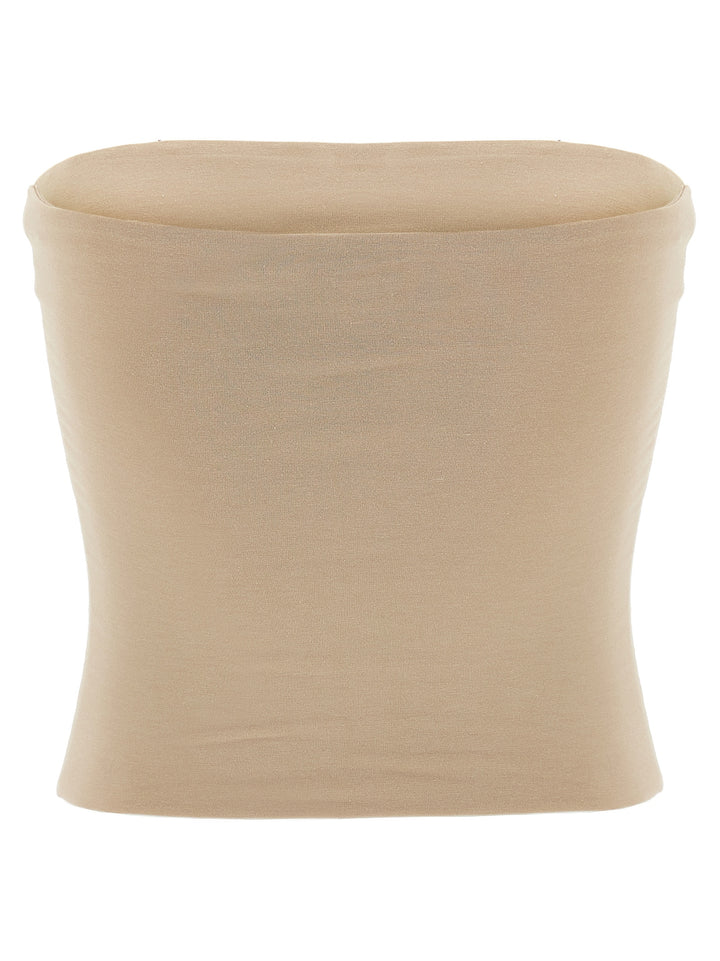 Brunello Cucinelli Beige Cotton Sleeveles T-Shirt