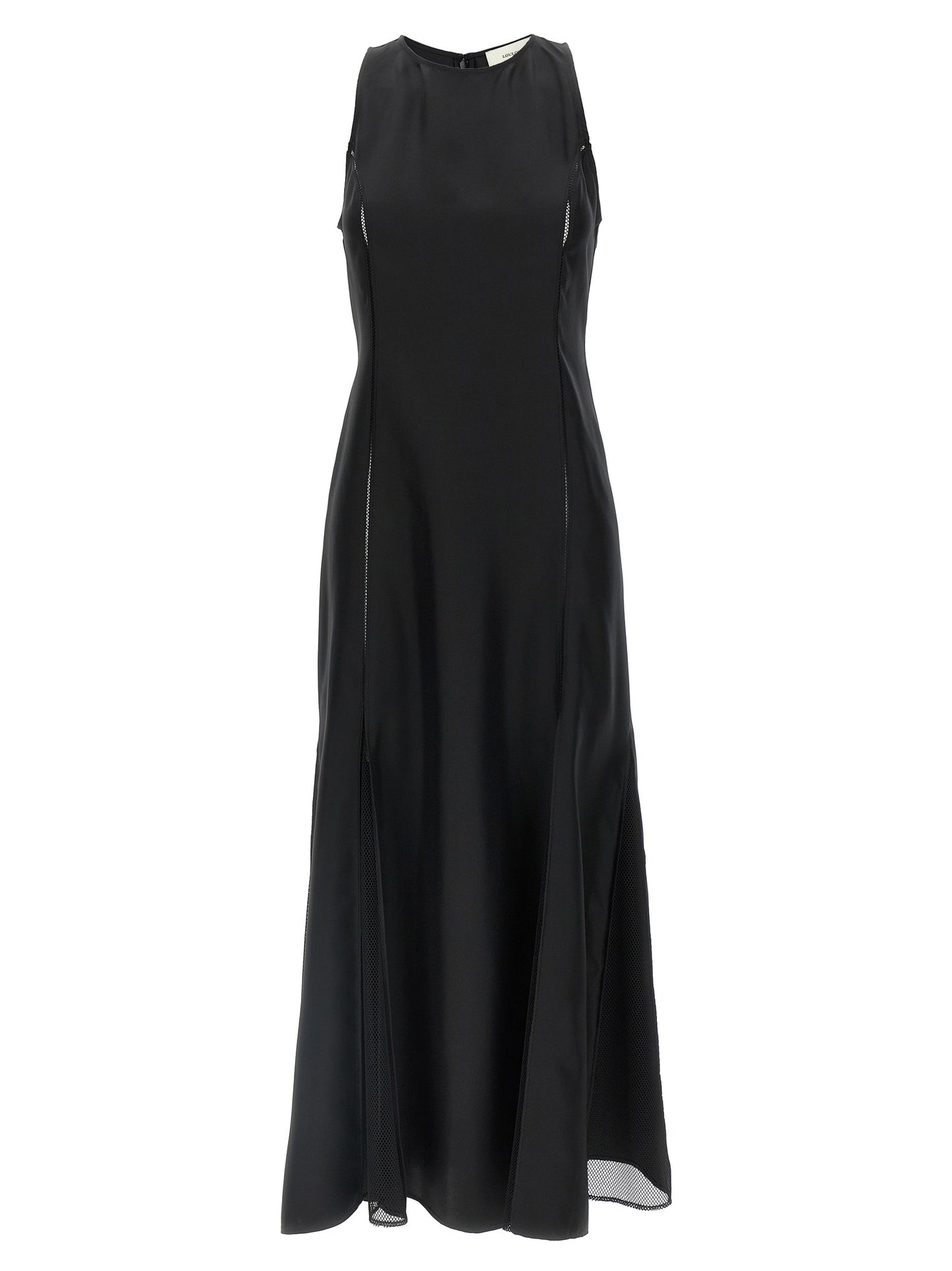 Loulou De Saison Black Silk Midi Dress