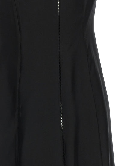 Loulou De Saison Black Silk Midi Dress