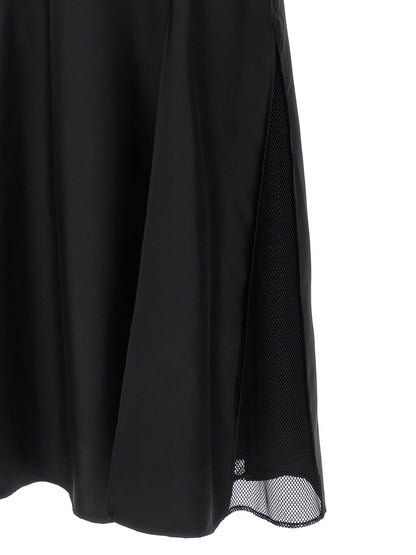 Loulou De Saison Black Silk Midi Dress