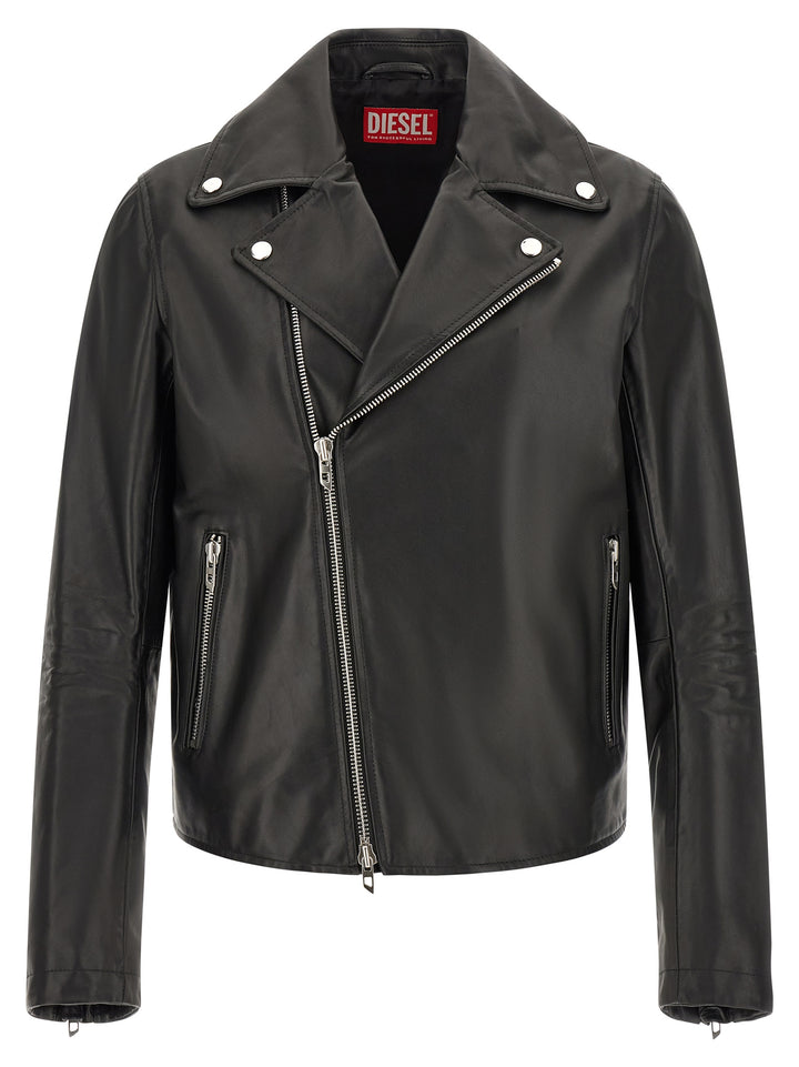 Diesel Black Cowhide Leather Jacket