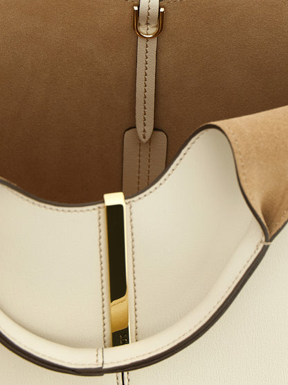 Tod's White Calfskin Tote Bag