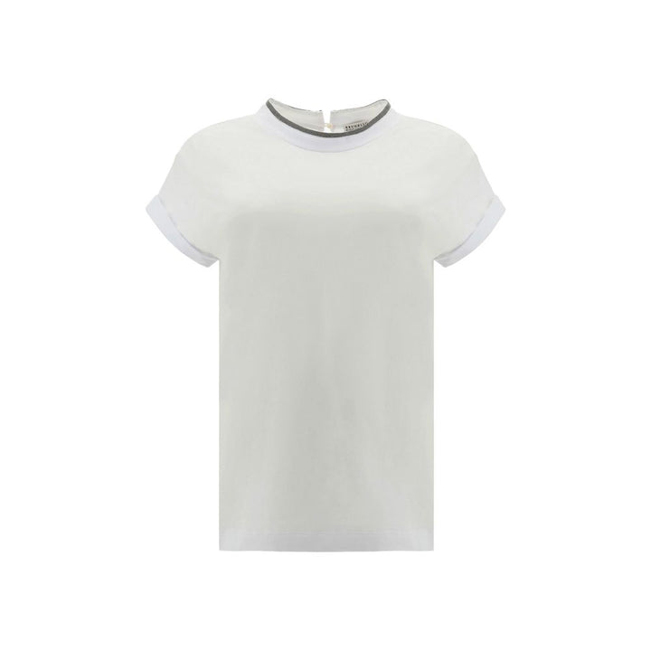Brunello Cucinelli White Elastane T-Shirt