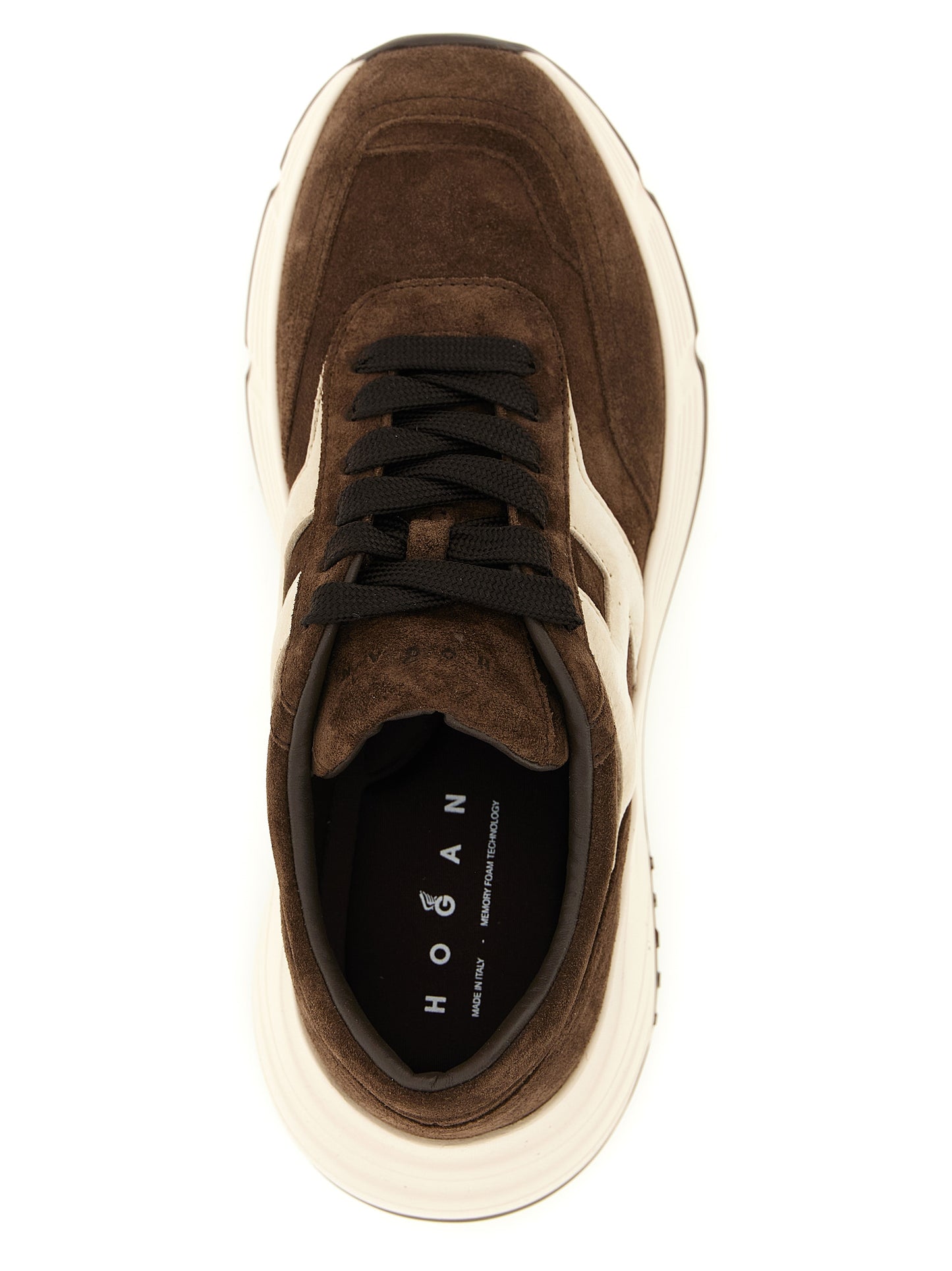 Hogan Brown Calfskin Athletic Sneakers