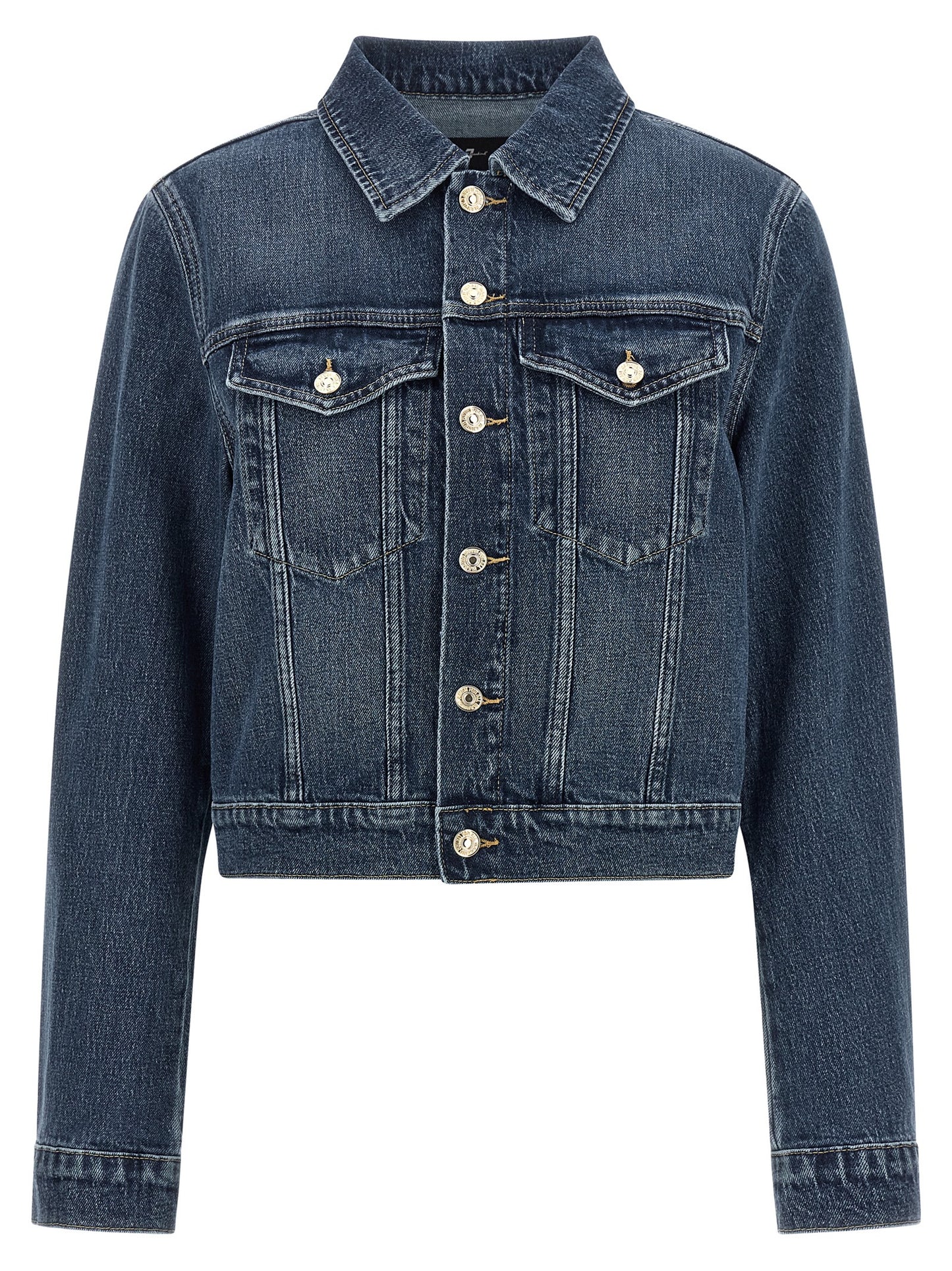 7 For All Mankind Blue Cotton Denim Jacket