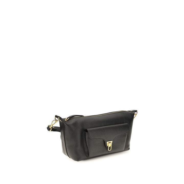 Coccinelle Black Calf Leather Bos Taurus Shoulder Bag
