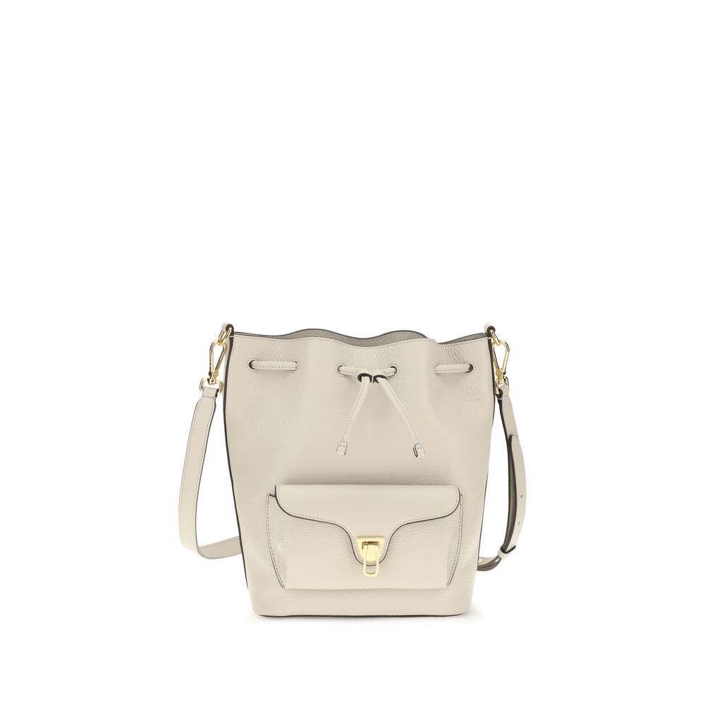 Coccinelle Green Calf Leather Bos Taurus Backet Bag
