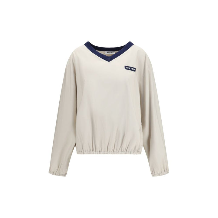Miu Miu Beige Recycled Polyester Sweatshirt