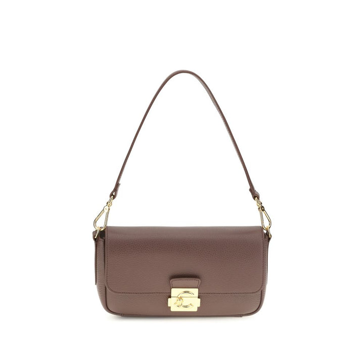 Coccinelle Brown Calf Leather Bos Taurus Shoulder Bag