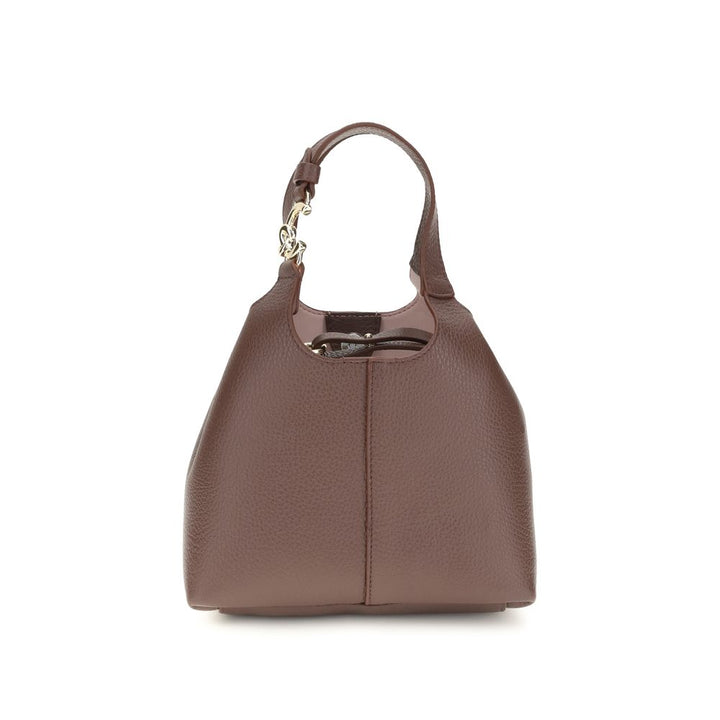 Coccinelle Brown Calf Leather Bos Taurus Handbag