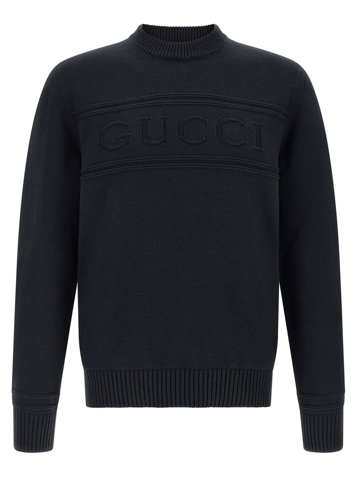 Gucci Blue Cotton Cardigan