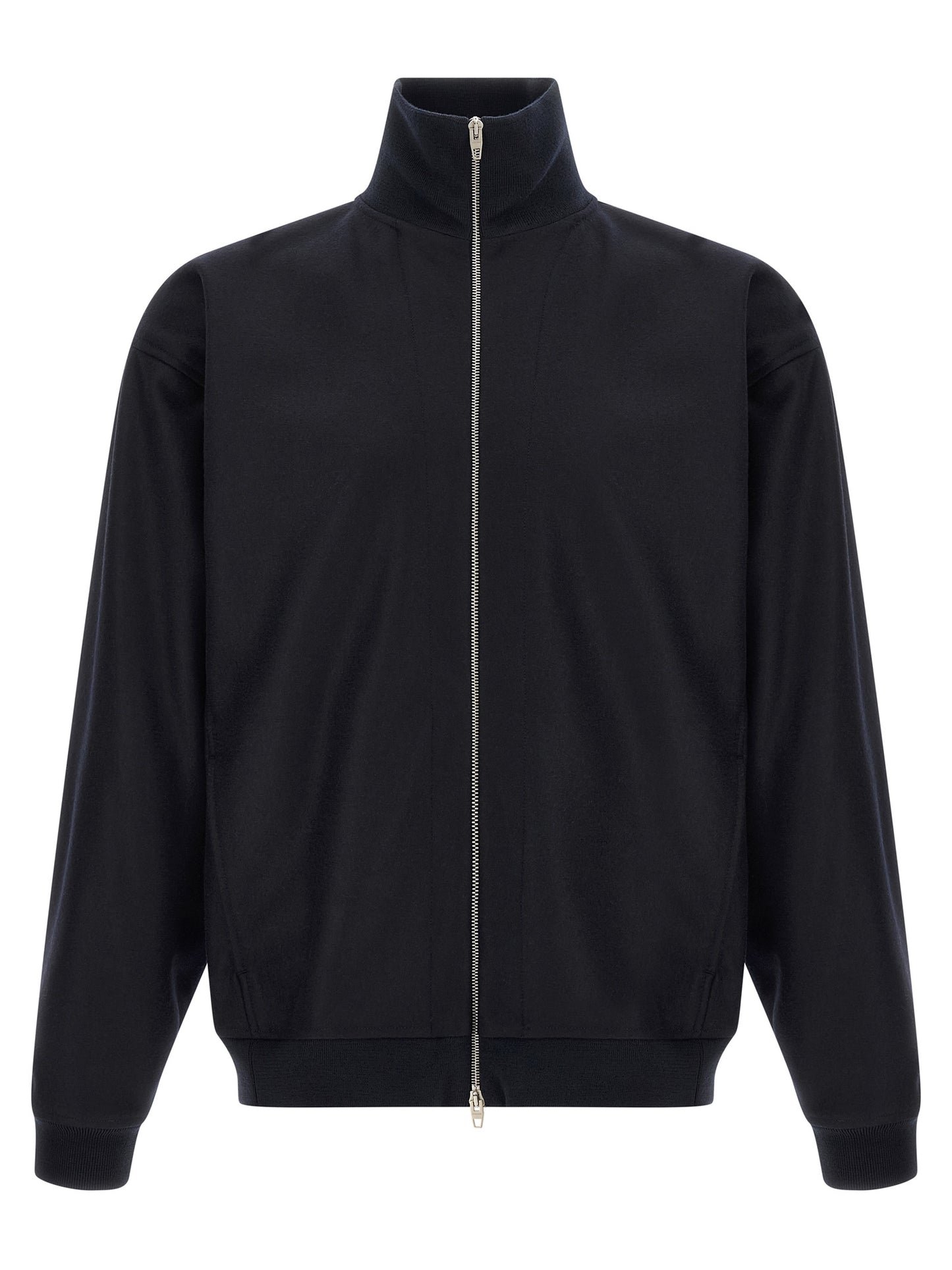 Jil Sander Blue Wool Full-Length Jacket