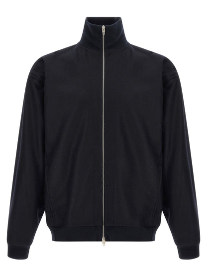 Jil Sander Blue Wool Full-Length Jacket