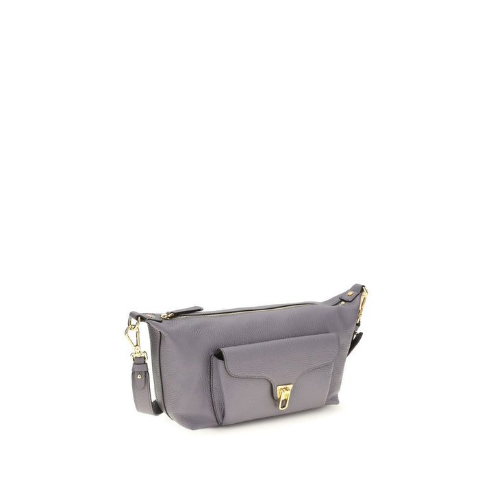 Coccinelle Gray Calf Leather Bos Taurus Shoulder Bag