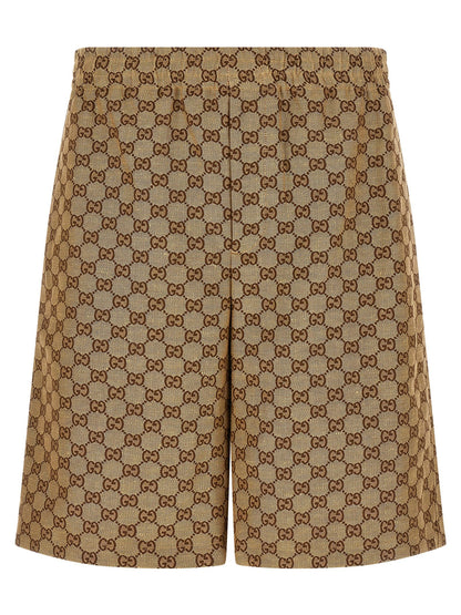 Gucci Beige Linen Bermuda Shorts