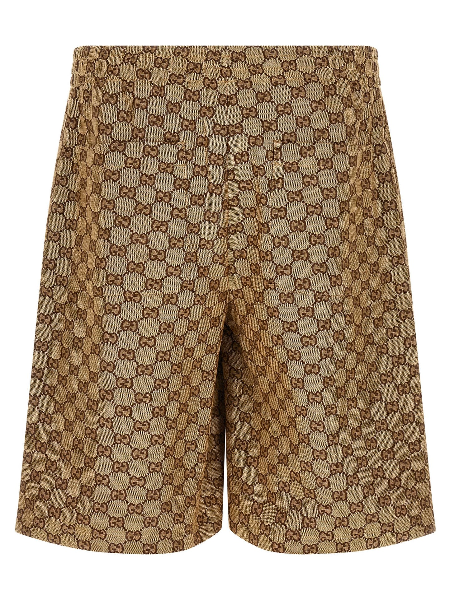 Gucci Beige Linen Bermuda Shorts