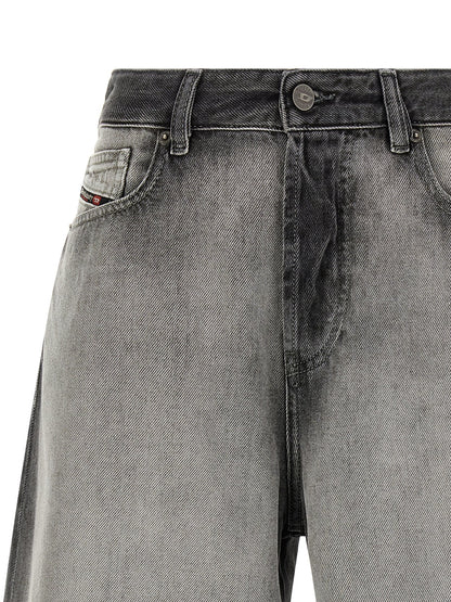 Diesel Gray Cotton Bermuda Shorts
