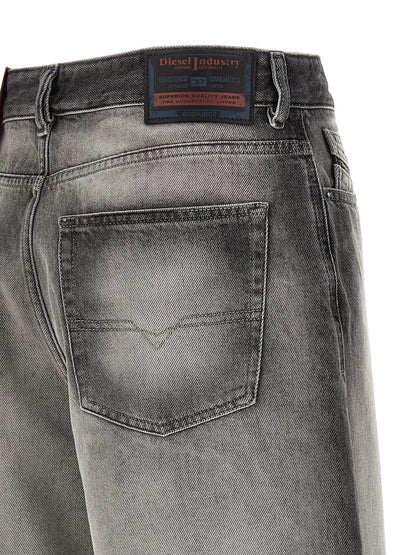 Diesel Gray Cotton Bermuda Shorts