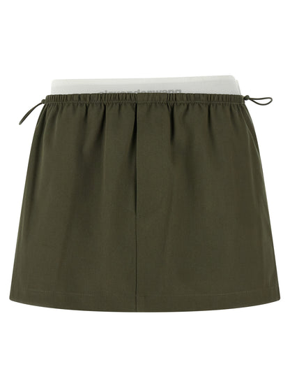 Alexander Wang Bicolor Cotton Long Skirt
