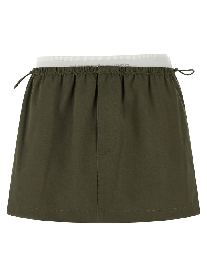 Alexander Wang Bicolor Cotton Long Skirt