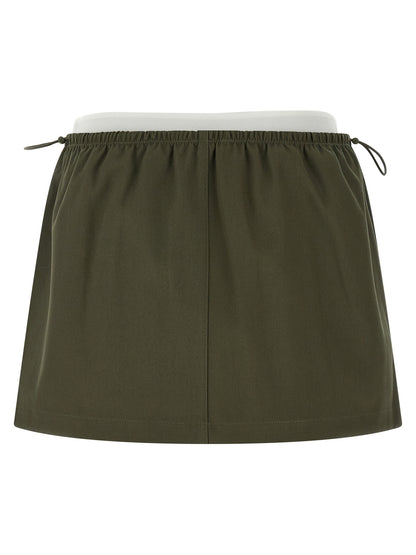 Alexander Wang Bicolor Cotton Long Skirt