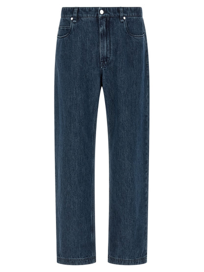 Fendi Blue Cotton Flared Jeans